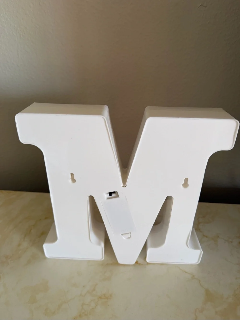 Pink Glitter Marquee Light - Letter M